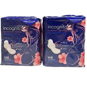 (2) Incognito Extra Heavy Pads w/ Wings 3 In 1 Maternity Prevail 14ct